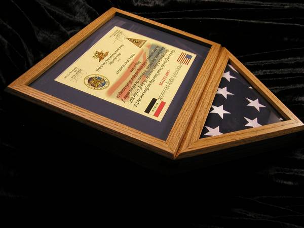 Flag and Certificate Display Case