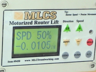 Motorized Router Lift Control Panel